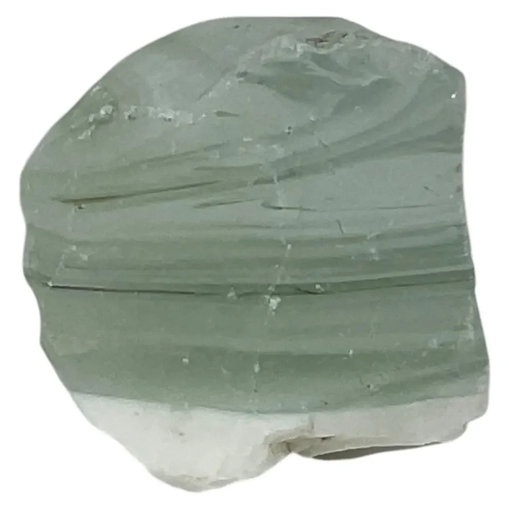 Milk Glass Clear Layered Art Glass Cullet Glowing Manganese Slag Glass‎ #5GX88